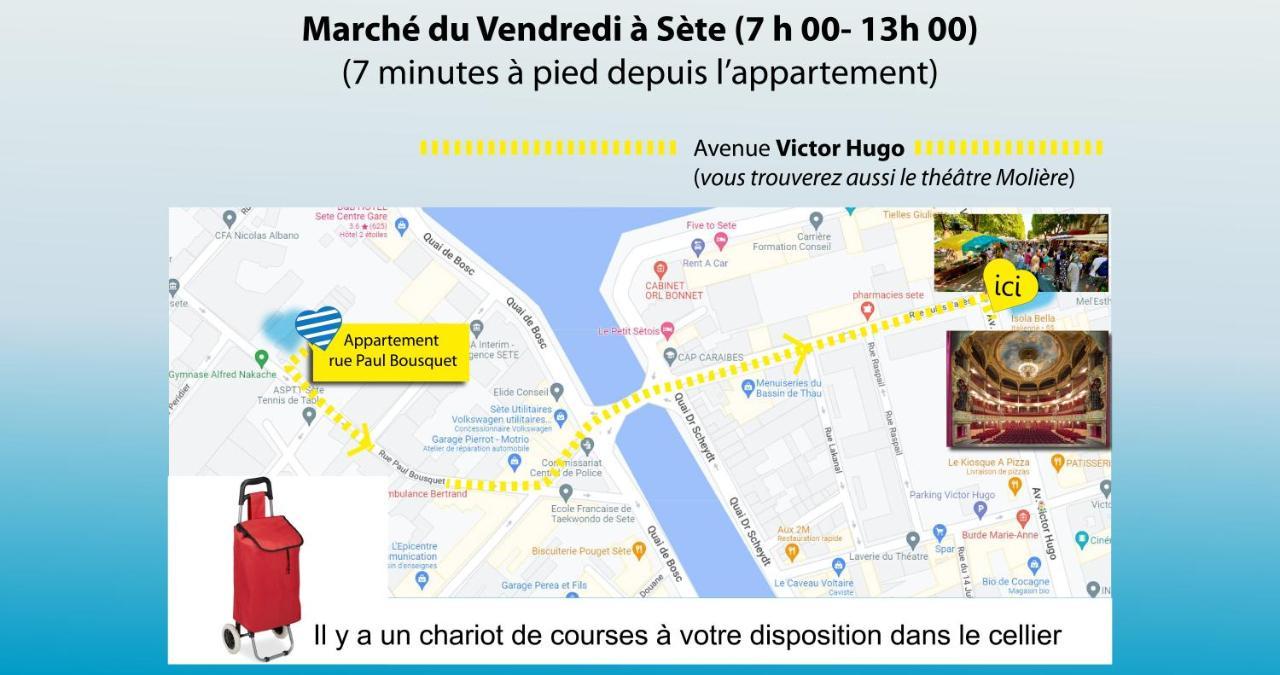 + Jardin Au Calme Avec Bbq + Cellier + Garage Sète Exterior foto